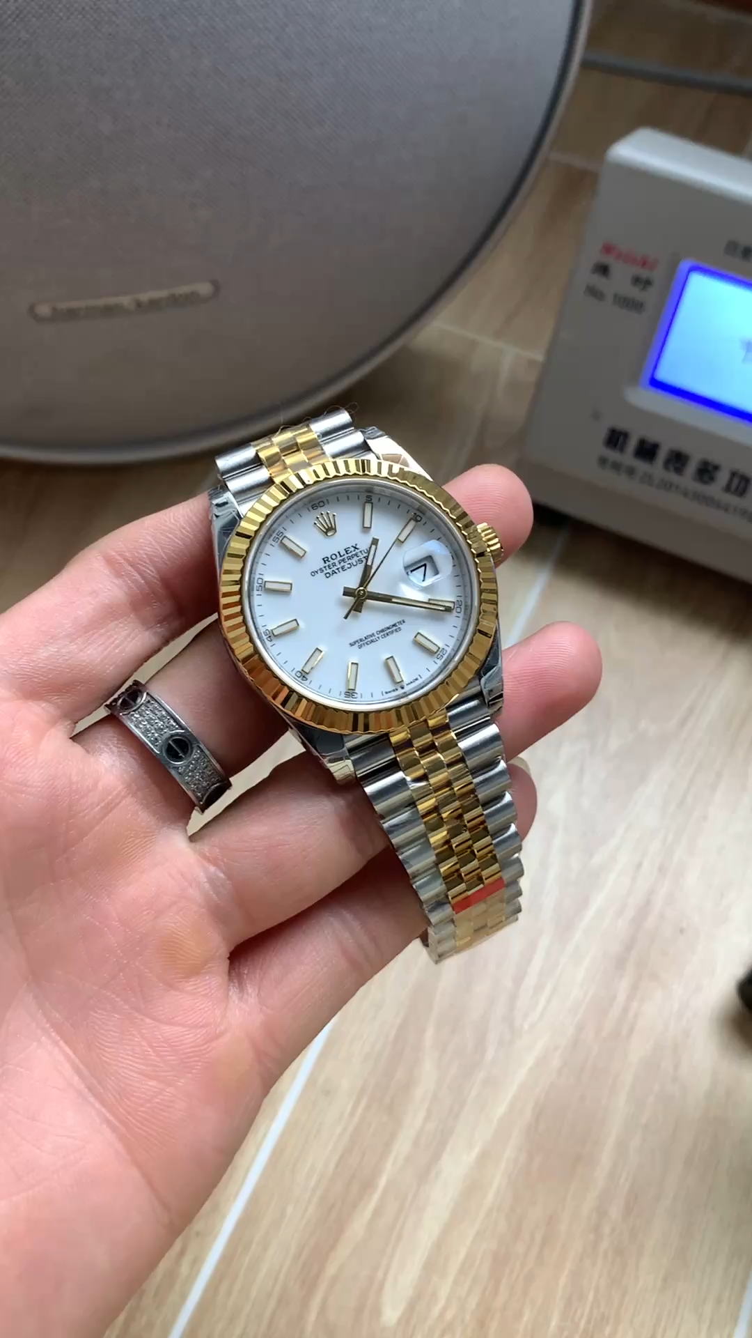 Rolex Datejust 126333 0016 White Index Jubilee 41mm Two Tone Steel