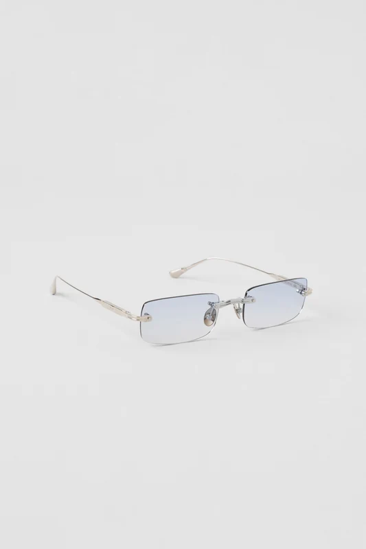 ALO Wire Frame Sunglasses - Chrome/Blue Gradient