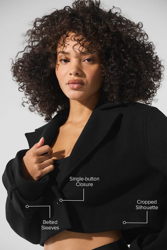 Wool Cropped Metro Trench