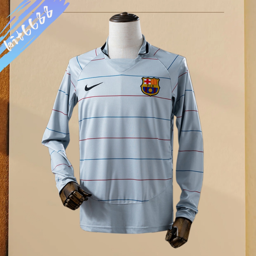 03/04 Barcelona  Away long sleeves Retro Football Shirt