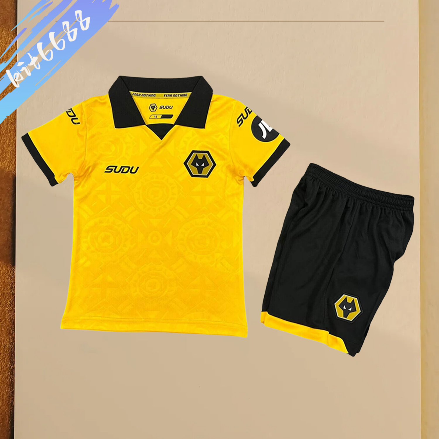 2025/2026 Wolves Home Football Shirt (Kids suit socks)
