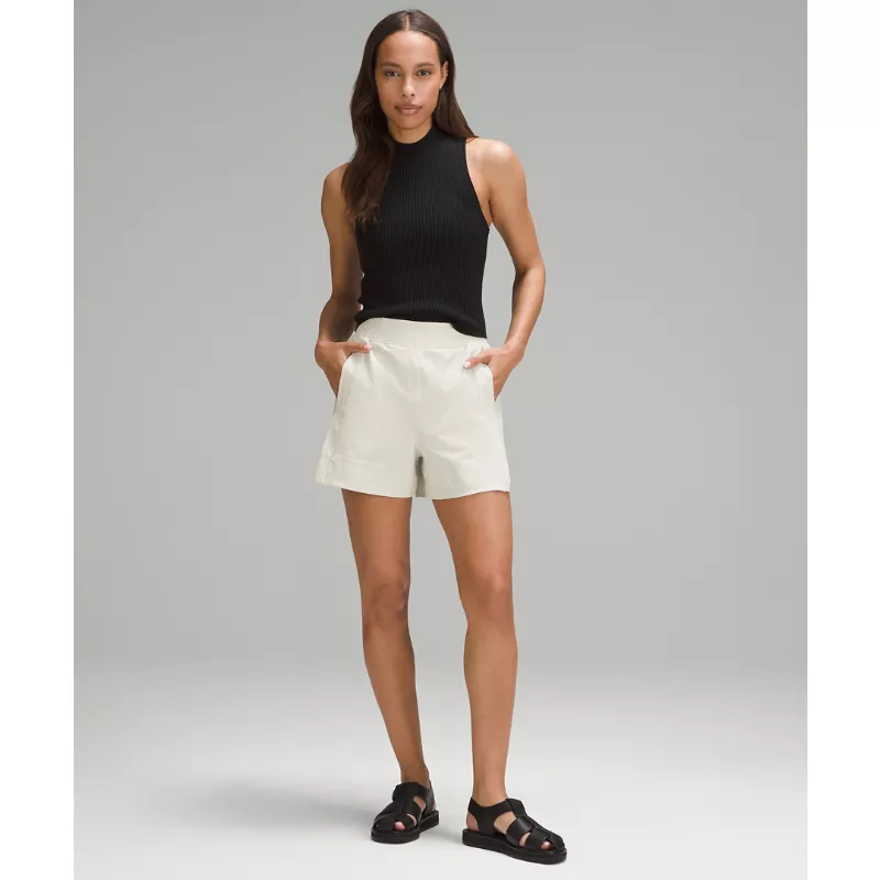 Stretch Woven Relaxed-Fit High-Rise Short 4