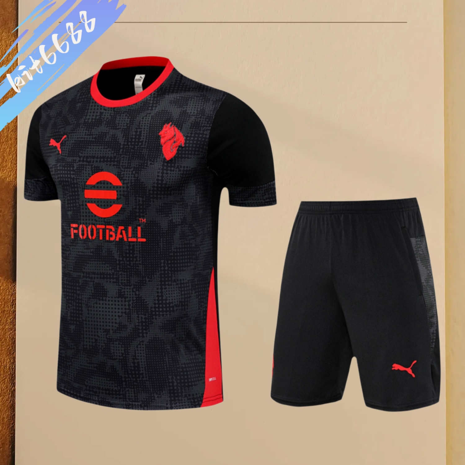 2025/2026 AC Milan Kids Short-Sleeve Training Kits (Kids kit)