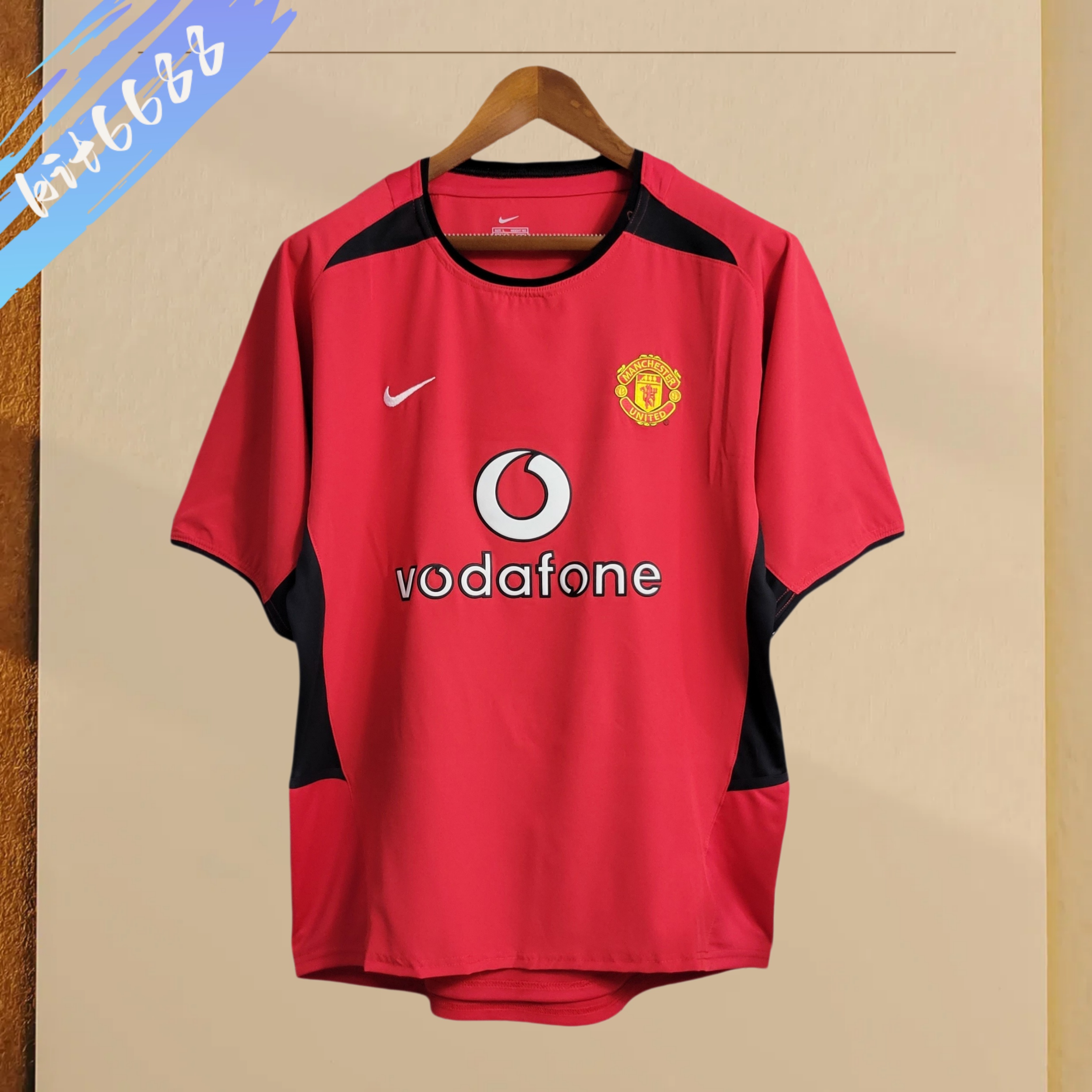 02/04 Manchester United home retro football jersey