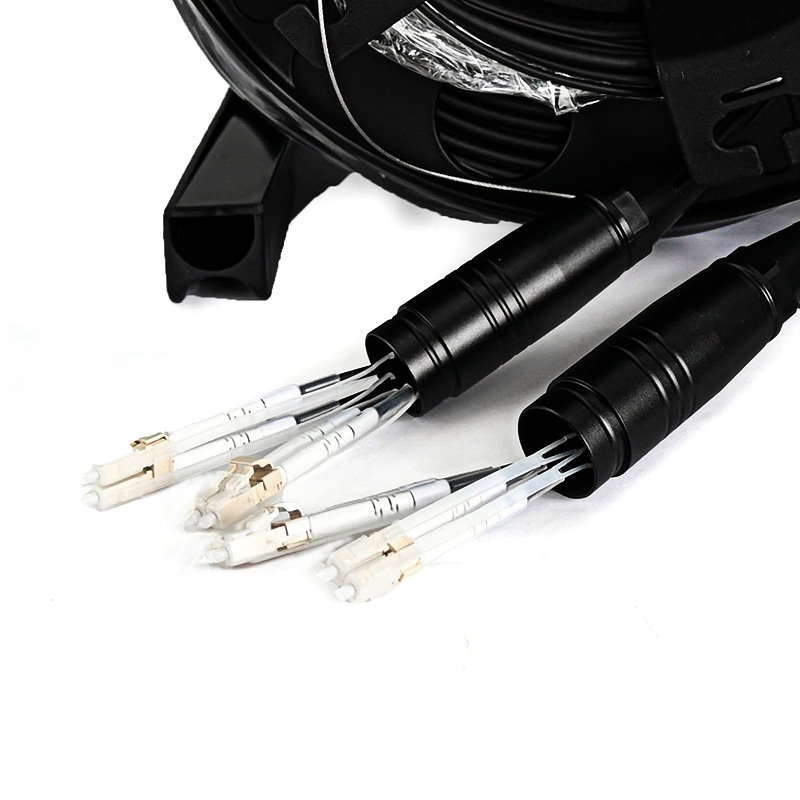 8 Core Armored Multi Mode Fiber Optic Cable Reel - Plug with Protective Caps TR609 - Tourystage