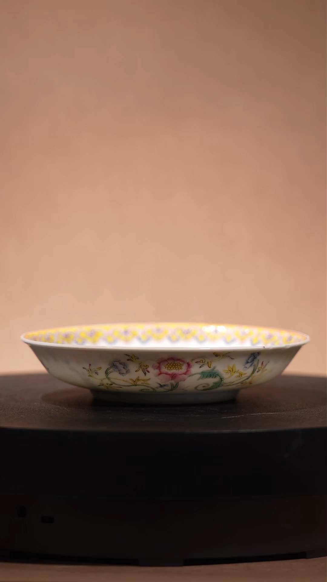 Ancient Chinese Famille Rose Plates with Shou Character Motifs (Pair)