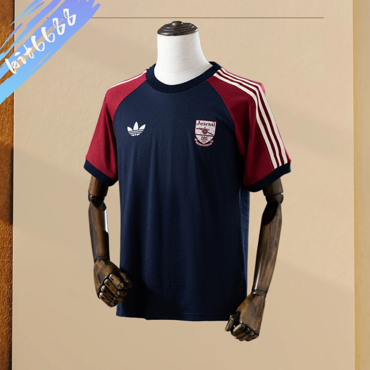 2025/2026 Arsenal Adicolor Classics Navy T-Shirt  Football Shirt（Fans version）