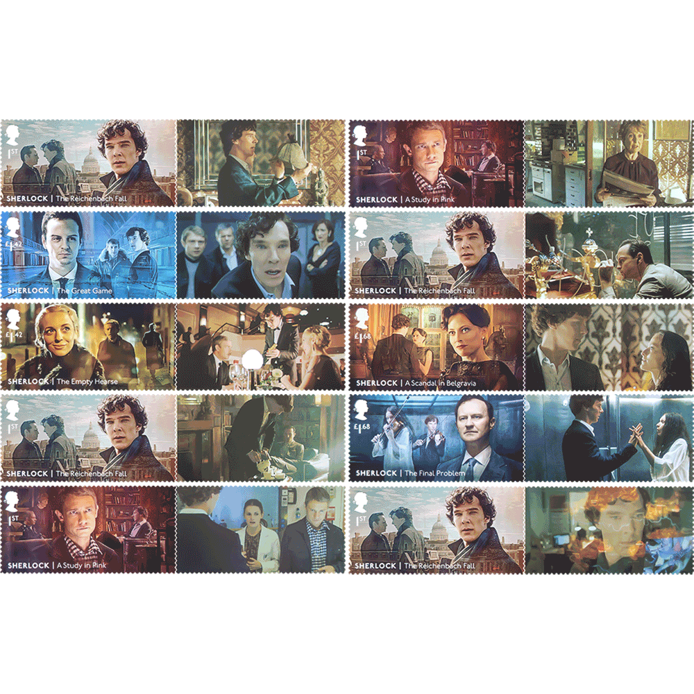 🎁[British stamp]100PCS-Sherlock Holmes