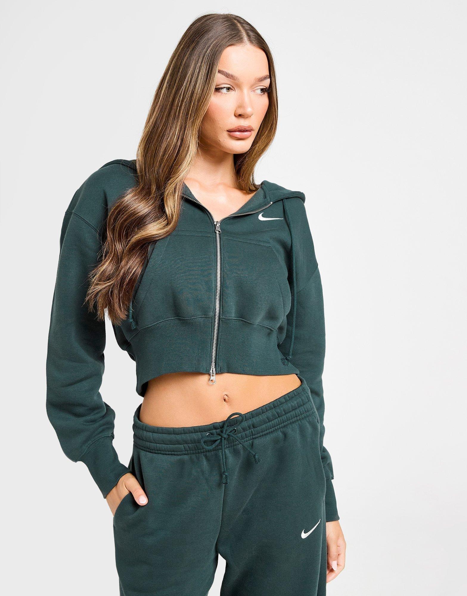 Nike Phoenix Crop Full Zip Hoodie Damen