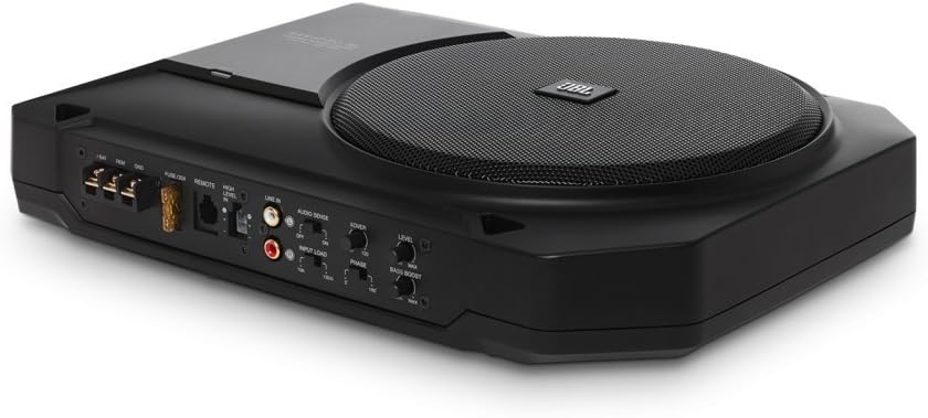 JBL Basspro SL 8-Inch Enclosed Active Underseat Car Stereo Subwoofer System - Black