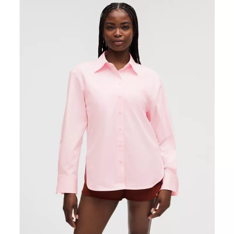 Woven Relaxed-Fit Button-Up Shirt