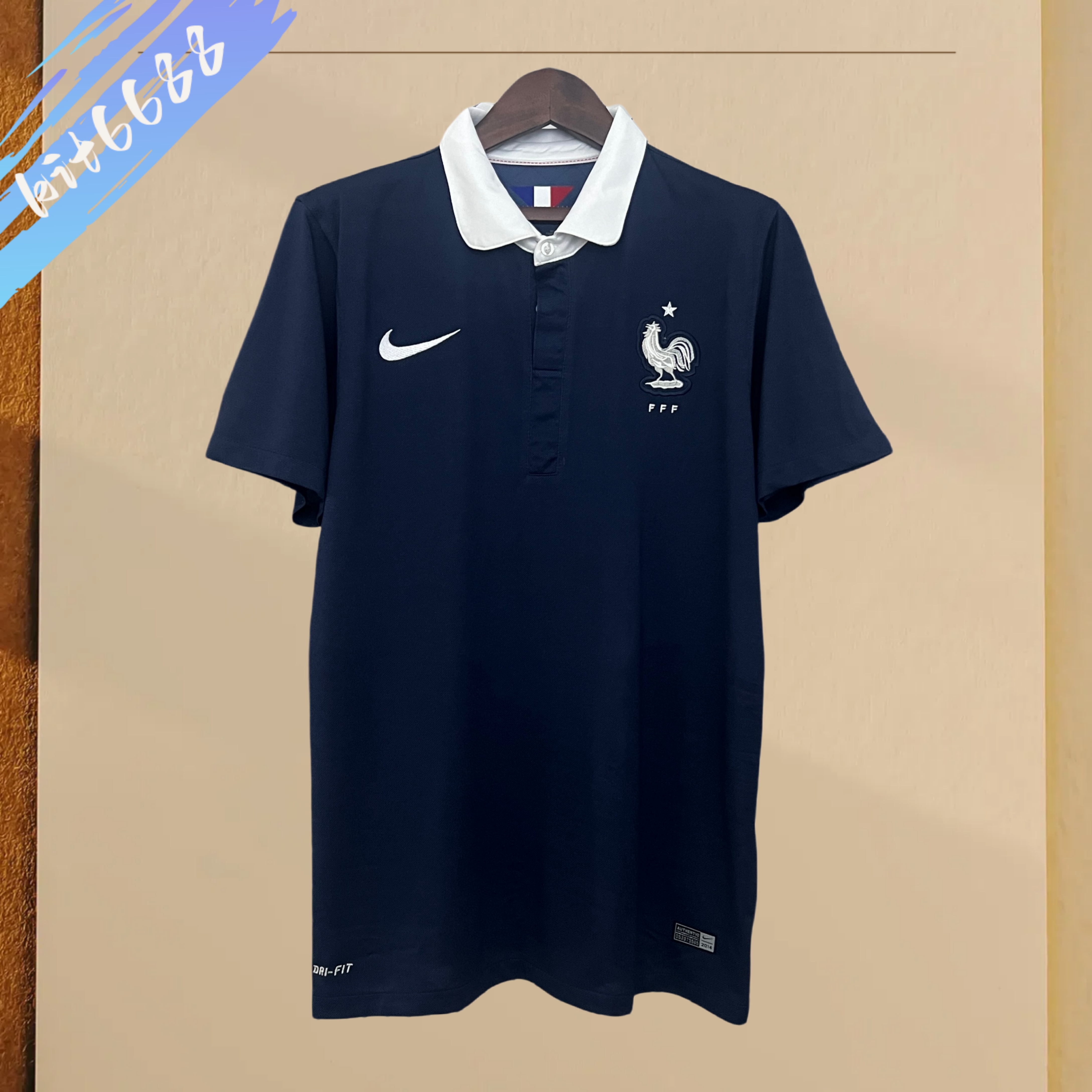 2014 France Home  Retro Football Shirt