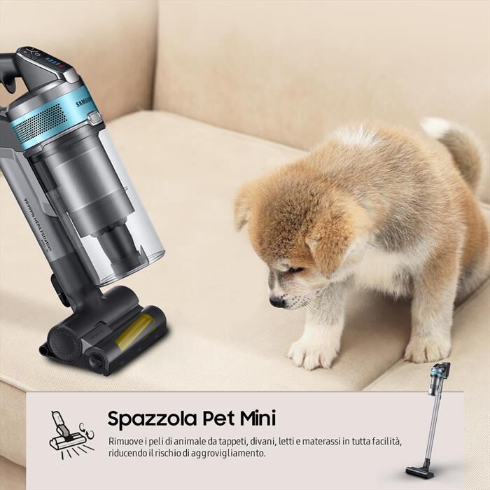 SAMSUNG - Scopa elettrica JET 75E PET VS20B75AGR1-TEAL MINT