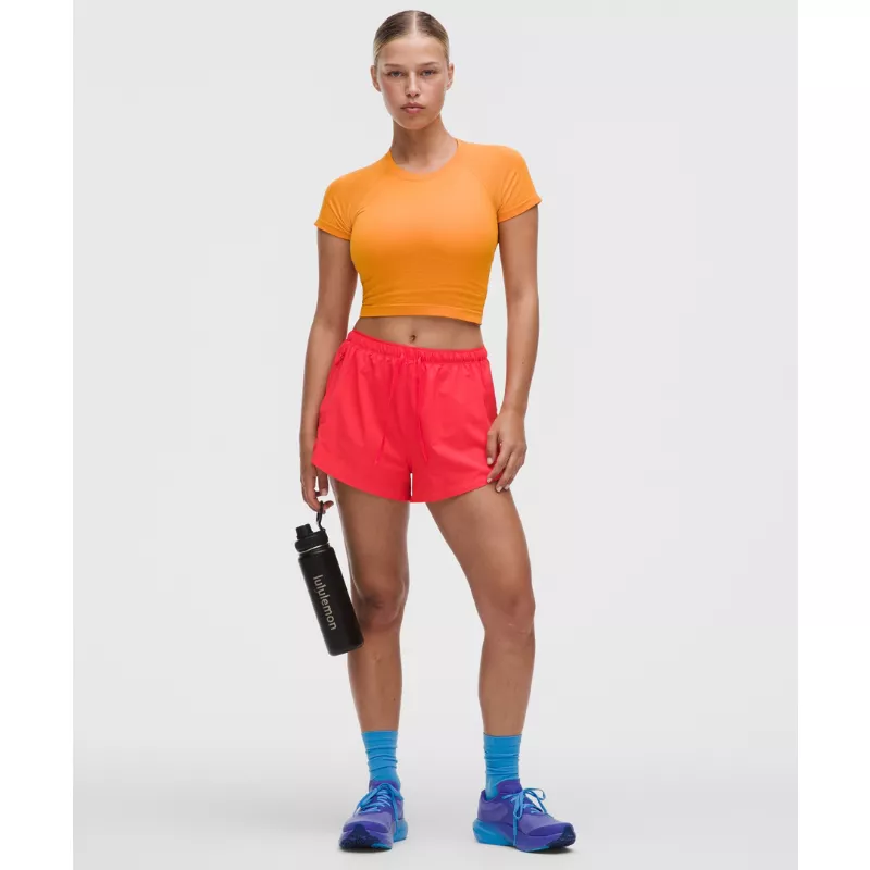 Textured Mesh High-Rise Running Short 2.5