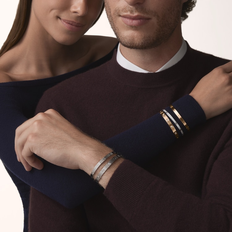 LOVE bracelet, classic model,10 diamonds Rose gold 6.1 mm