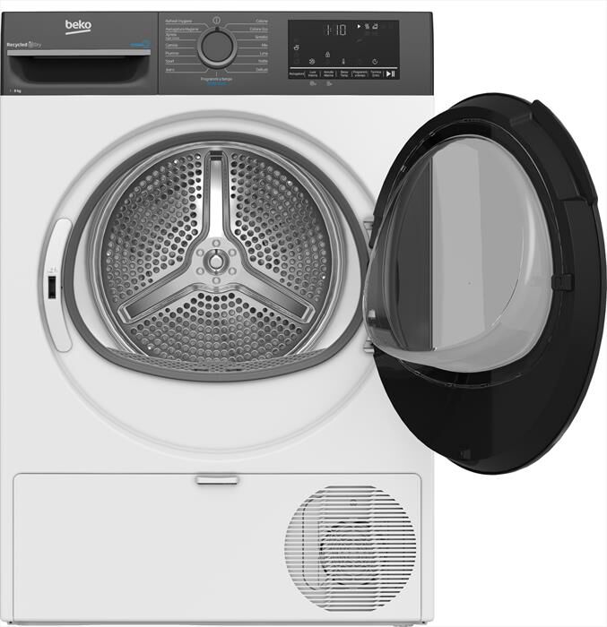 BEKO - Asciugatrice BMEUT481SAI_IT 8 Kg Classe C-Grigio, Bianco
