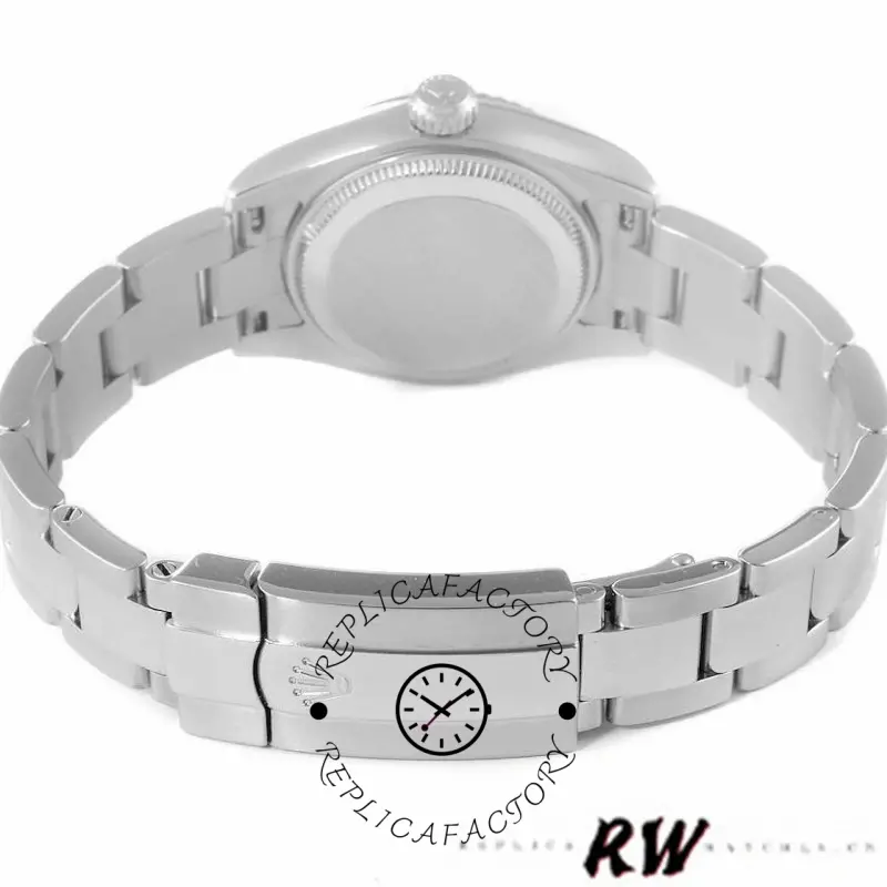 Rolex Oyster Perpetual 176234 Black Roman and Diamond Dial 26MM Lady Replica Watch