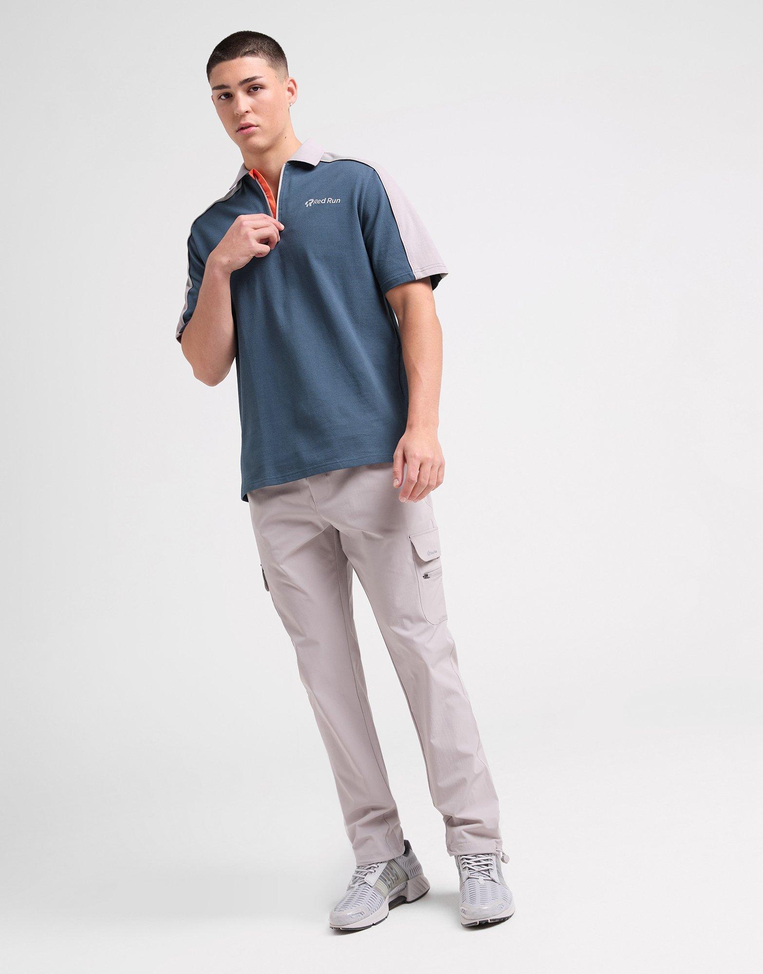 Red Run Activewear Zip Poloshirt
