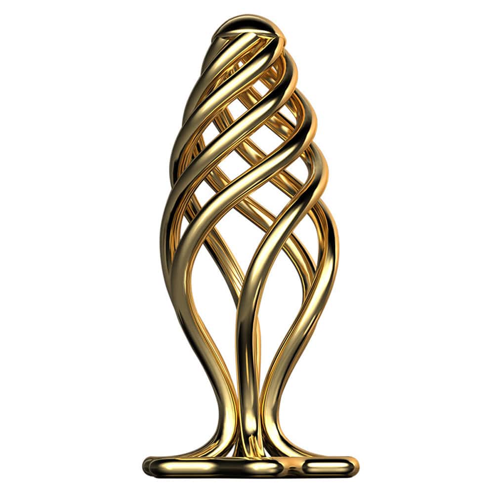 Mlovexy - Gold Stainless Steel Hollow Anal Plug For Male And Female Anal Expansion