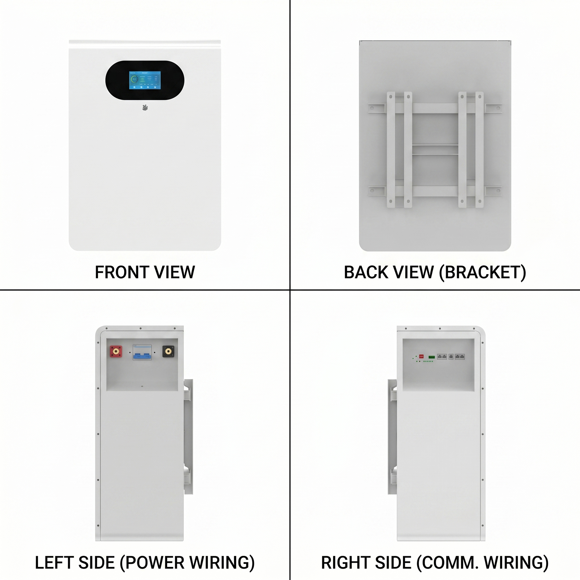 25.6V 200Ah 2P8S 10.2KWH Wall-mounted Battery