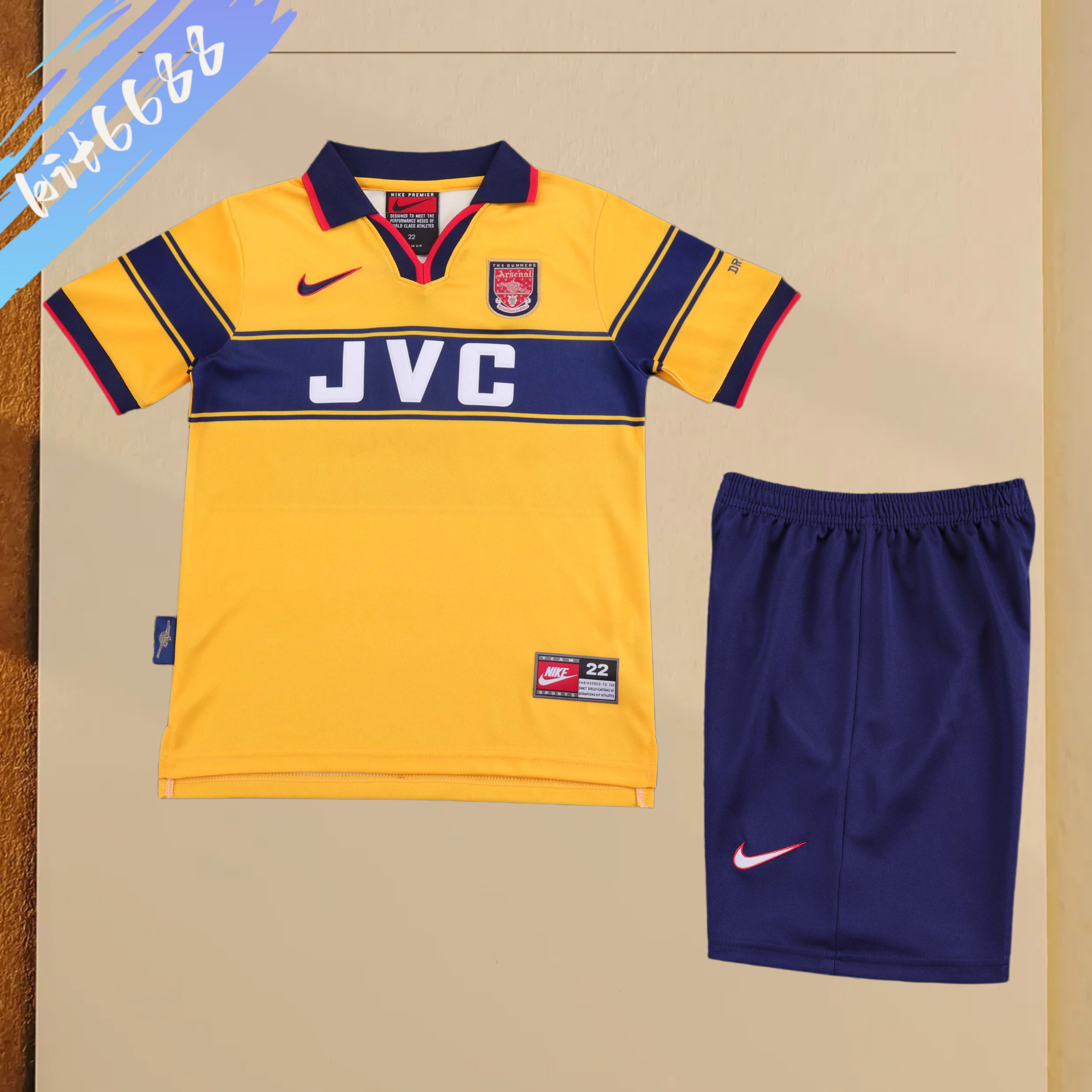 97/99 Arsenal Away Retro Football Shirt (Kids Kit)