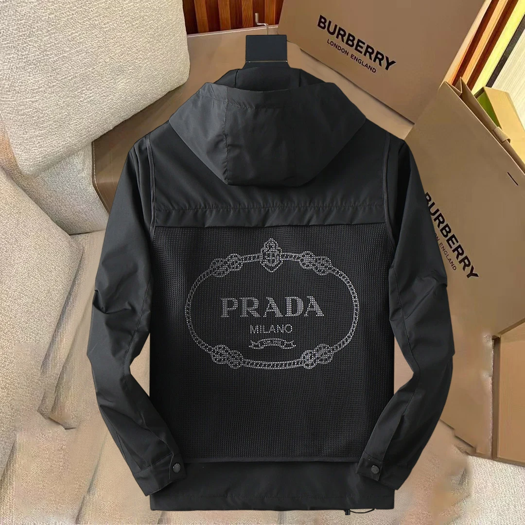 Prada 26FW Kapuze schwarz Jacken TV138134