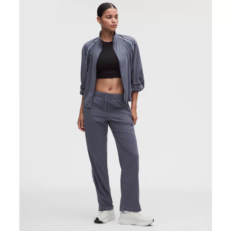 Two-Toned Mid-Rise Track Pant