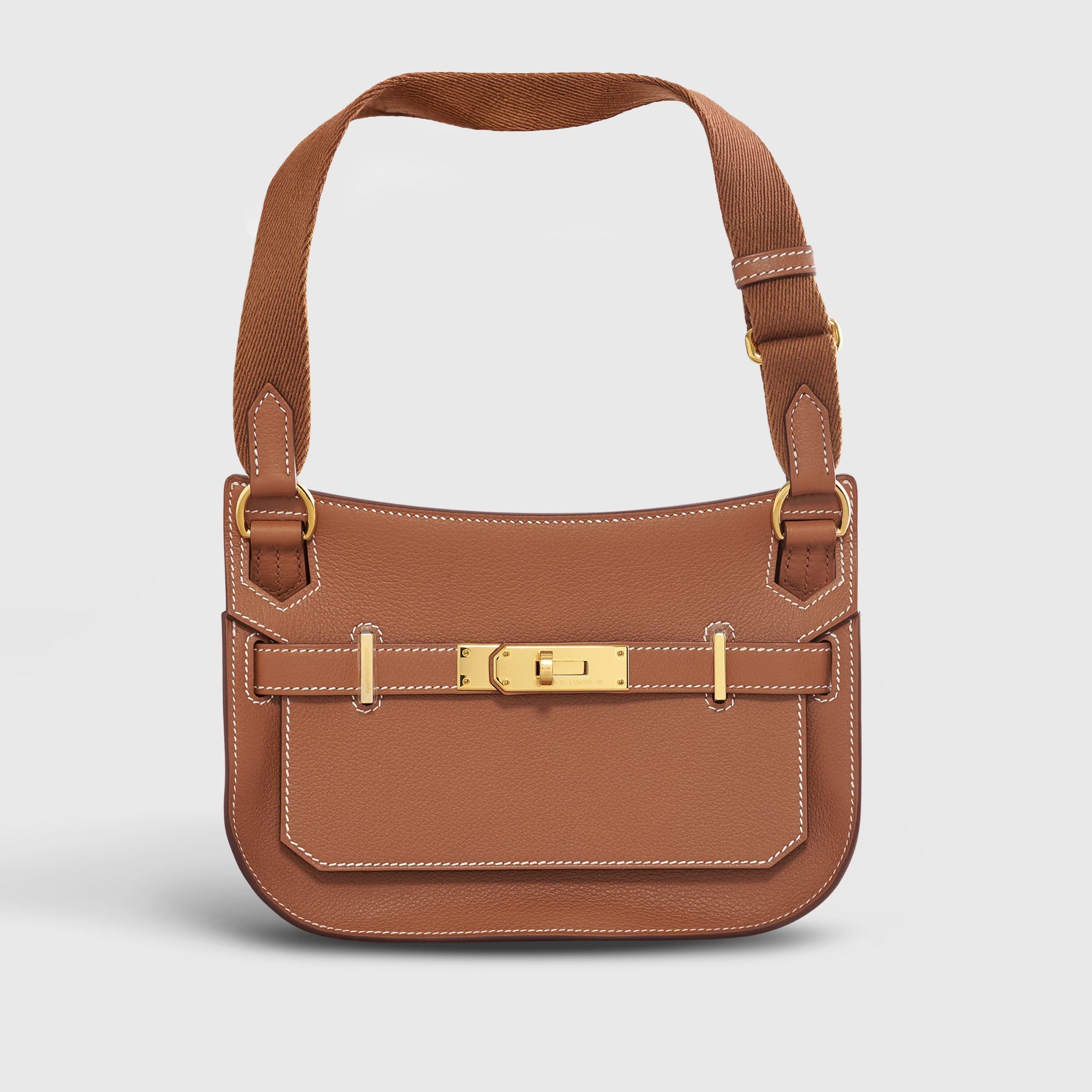 Hermès Jypsiere Bag Mini Evercolor Gold Gold Hardware