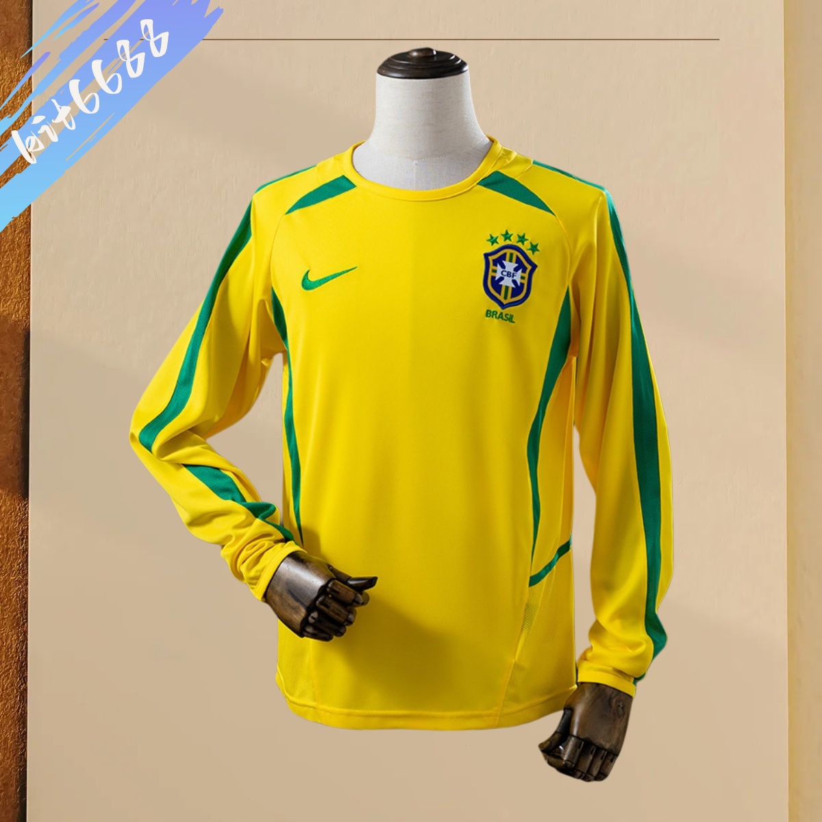 2002 Brazil home Long Sleeve Retro Football Shirt