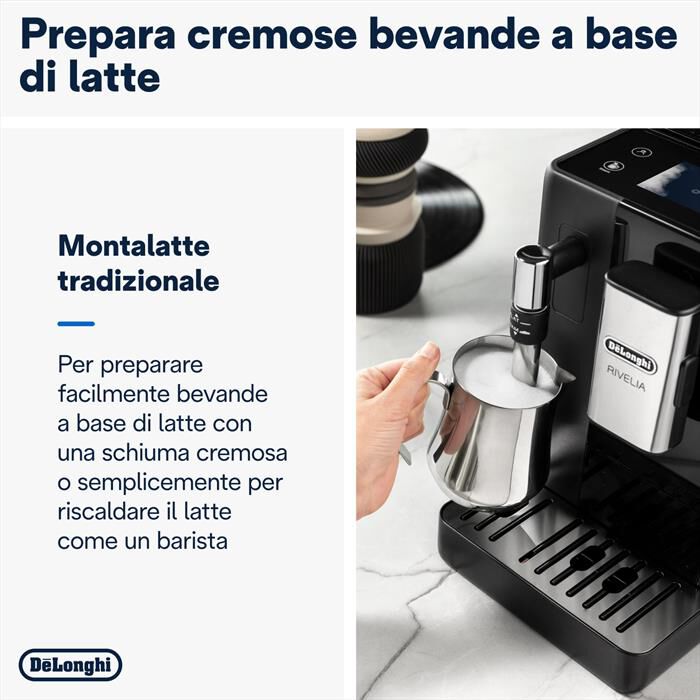DE LONGHI - Macchina da caffé Rivelia EXAM440.35.B-Nero (onyx black)