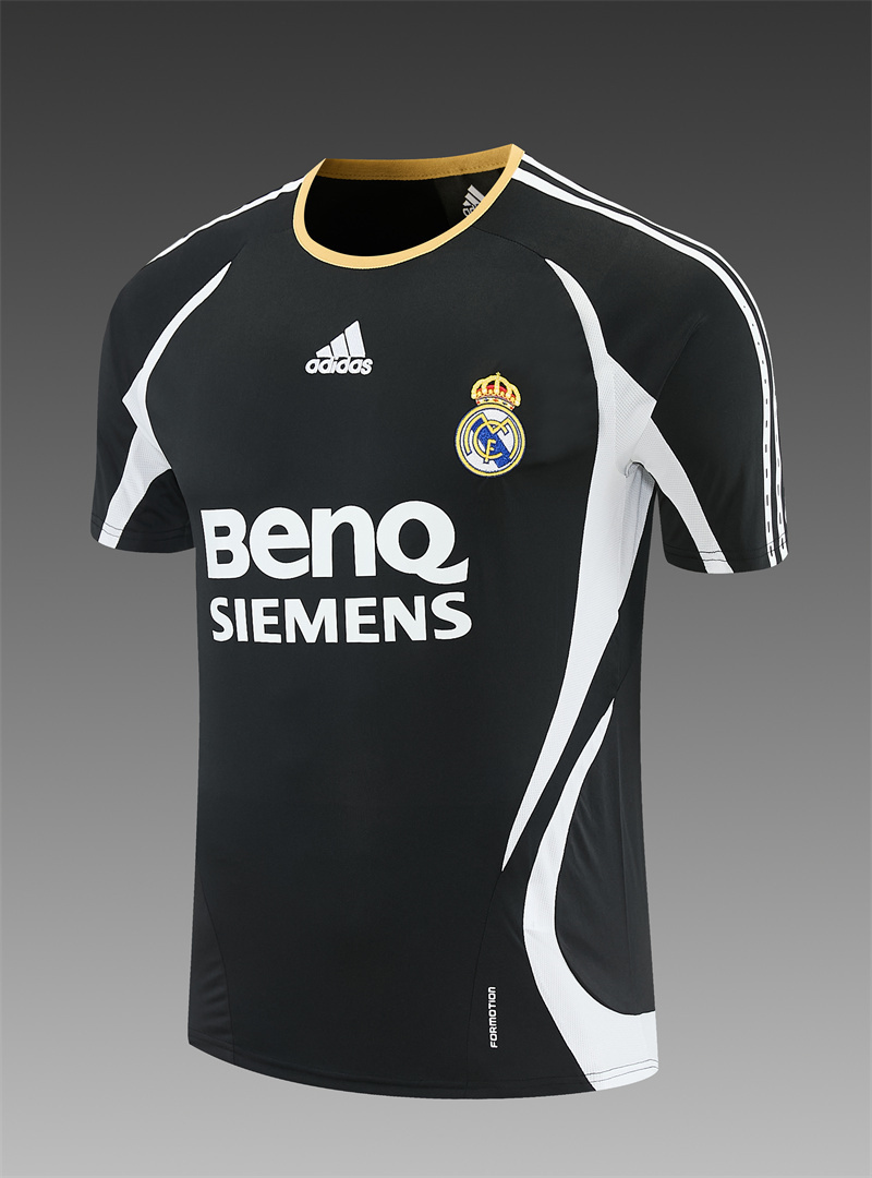 06/07 Real Madrid Retro Training Uniform short sleeves- Sleeve Football Shirt