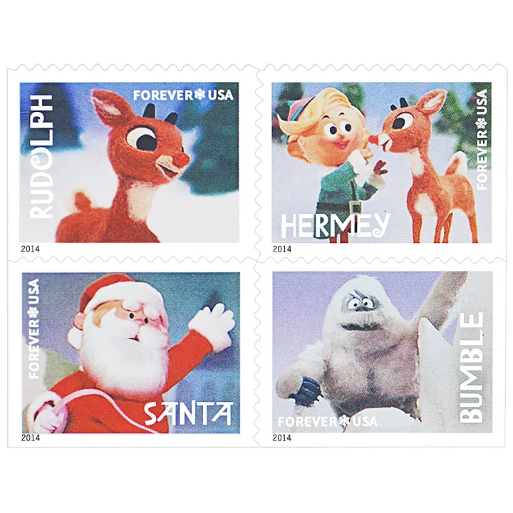🎁[US Free Shipping]Rudolph the Red Nosed Reindeer - Holiday Greetings - 100pcs
