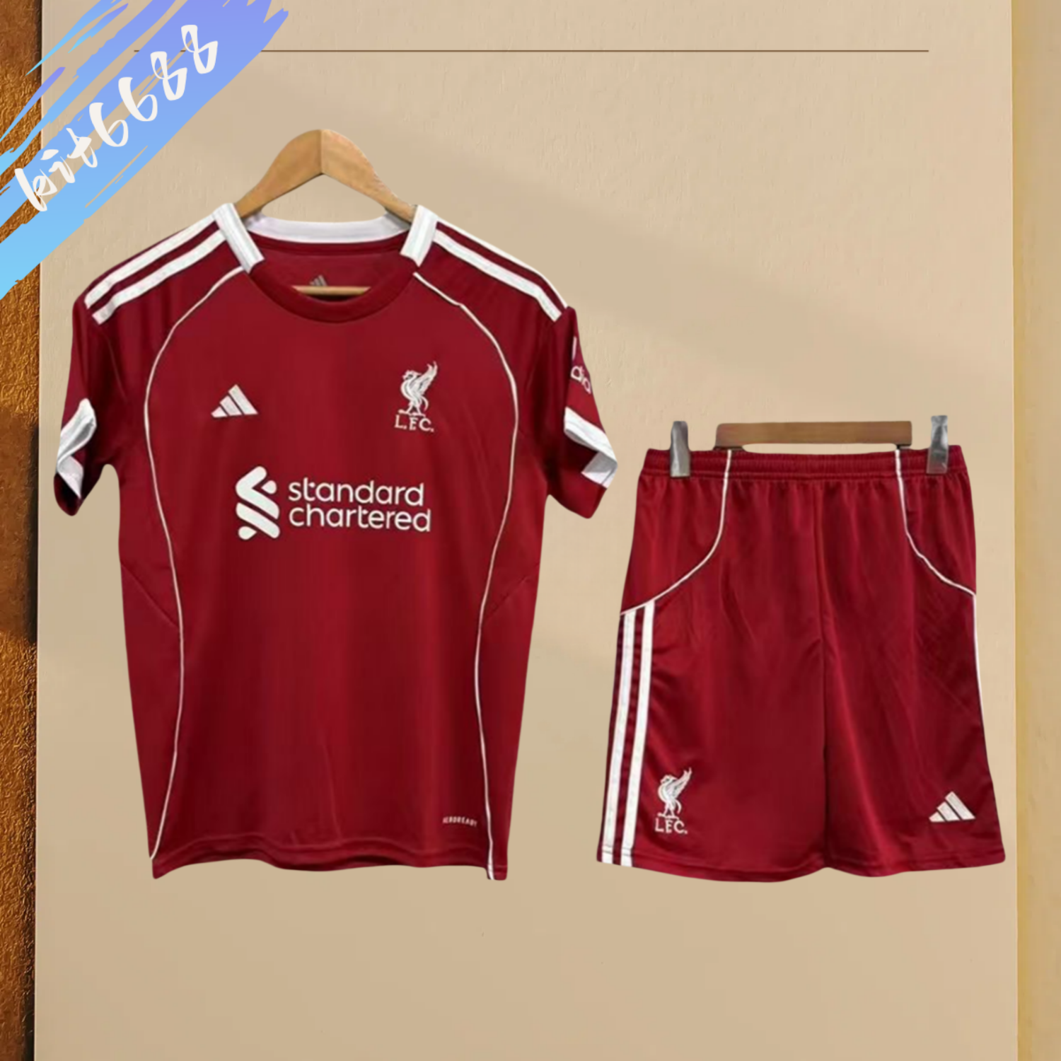 2025/2026 Liverpool Home Football Shirt (Adult Kit socks)