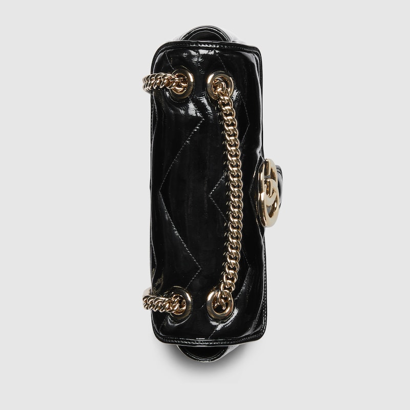 GG Marmont small shoulder bag Black patent
