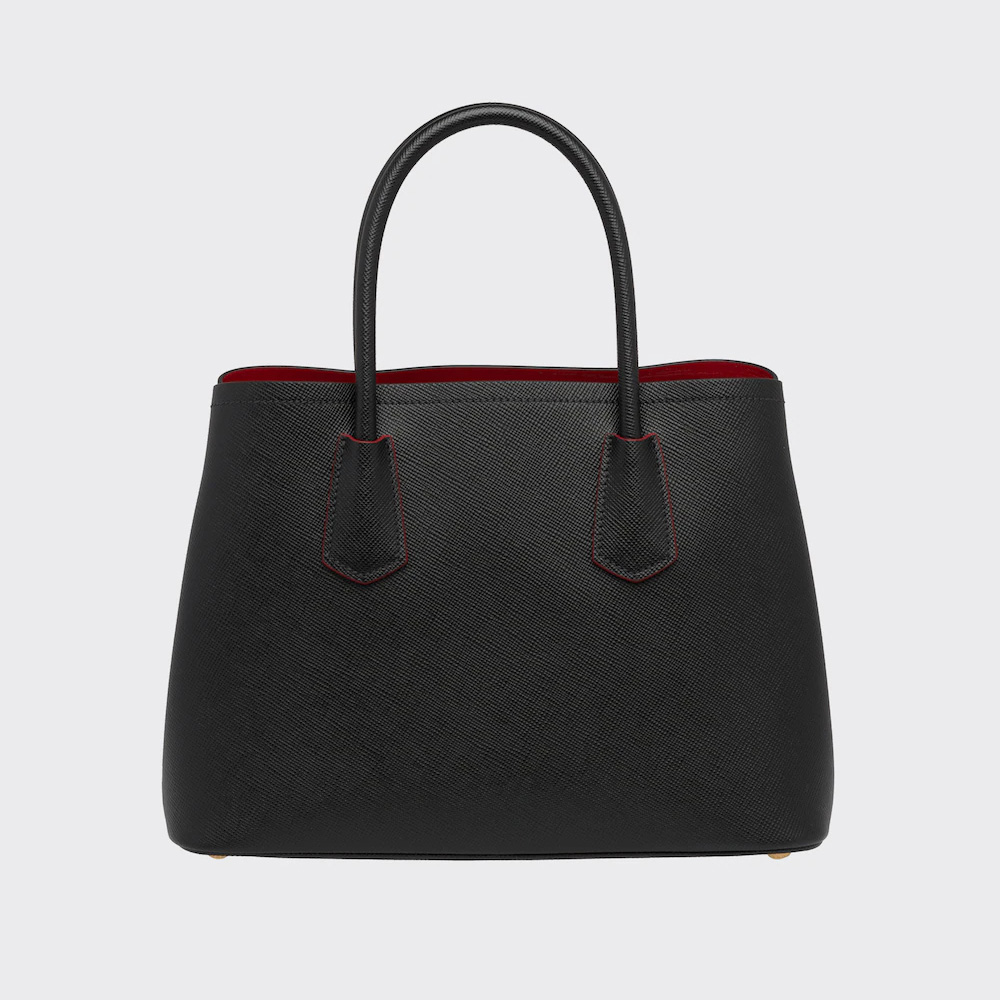 Small Saffiano Leather Double Bag