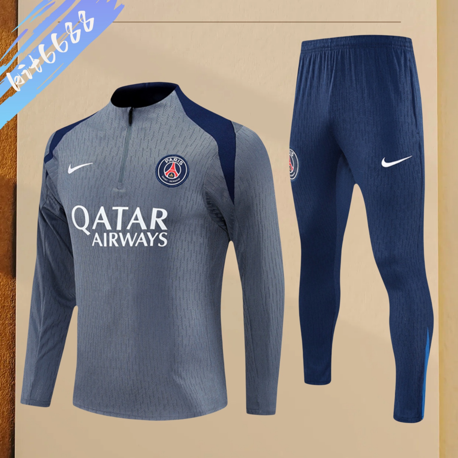 2025/2026 PSG Paris Saint-Germain Half-Zip Tracksuit (Adult Kit)
