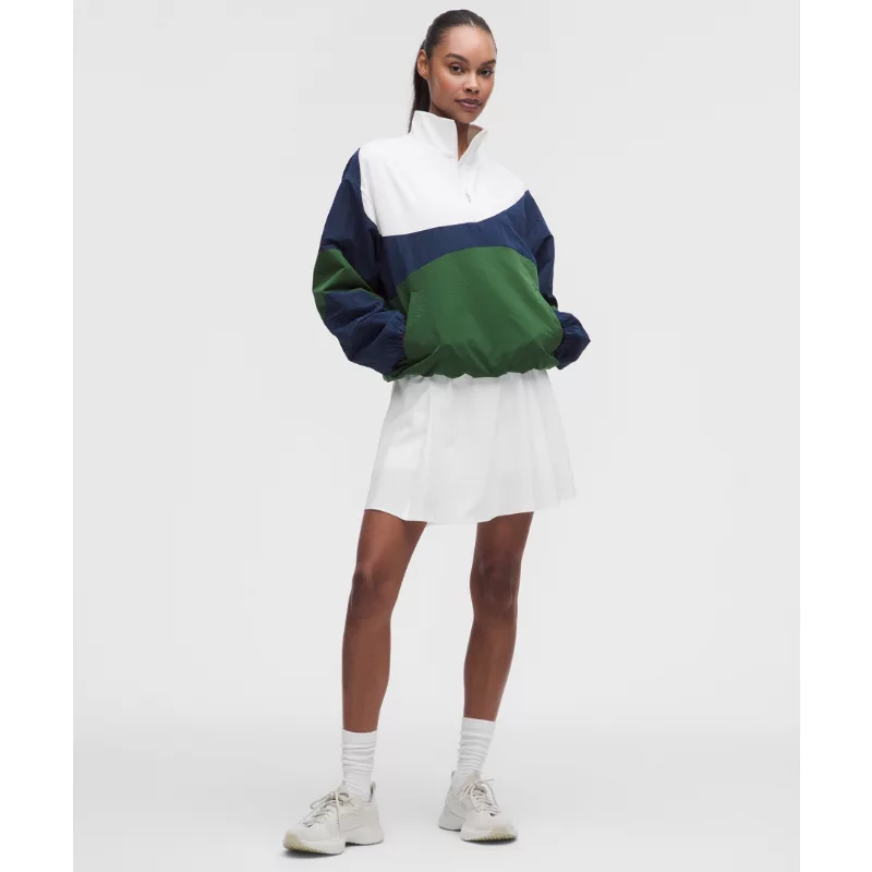 A-Line Side-Pleat Tennis Skirt Long