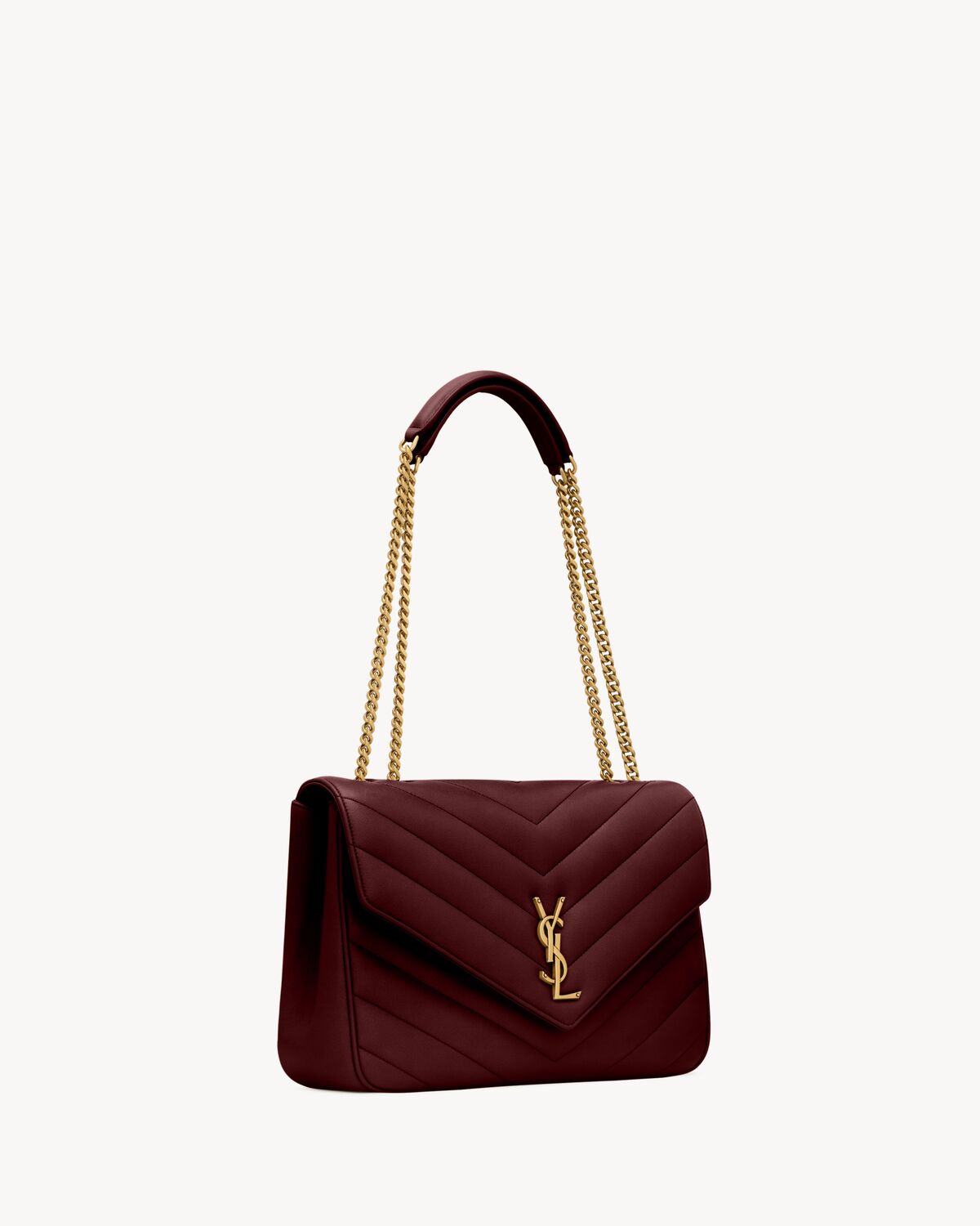 loulou large in matelassé lambskin ROUGE CABERNET