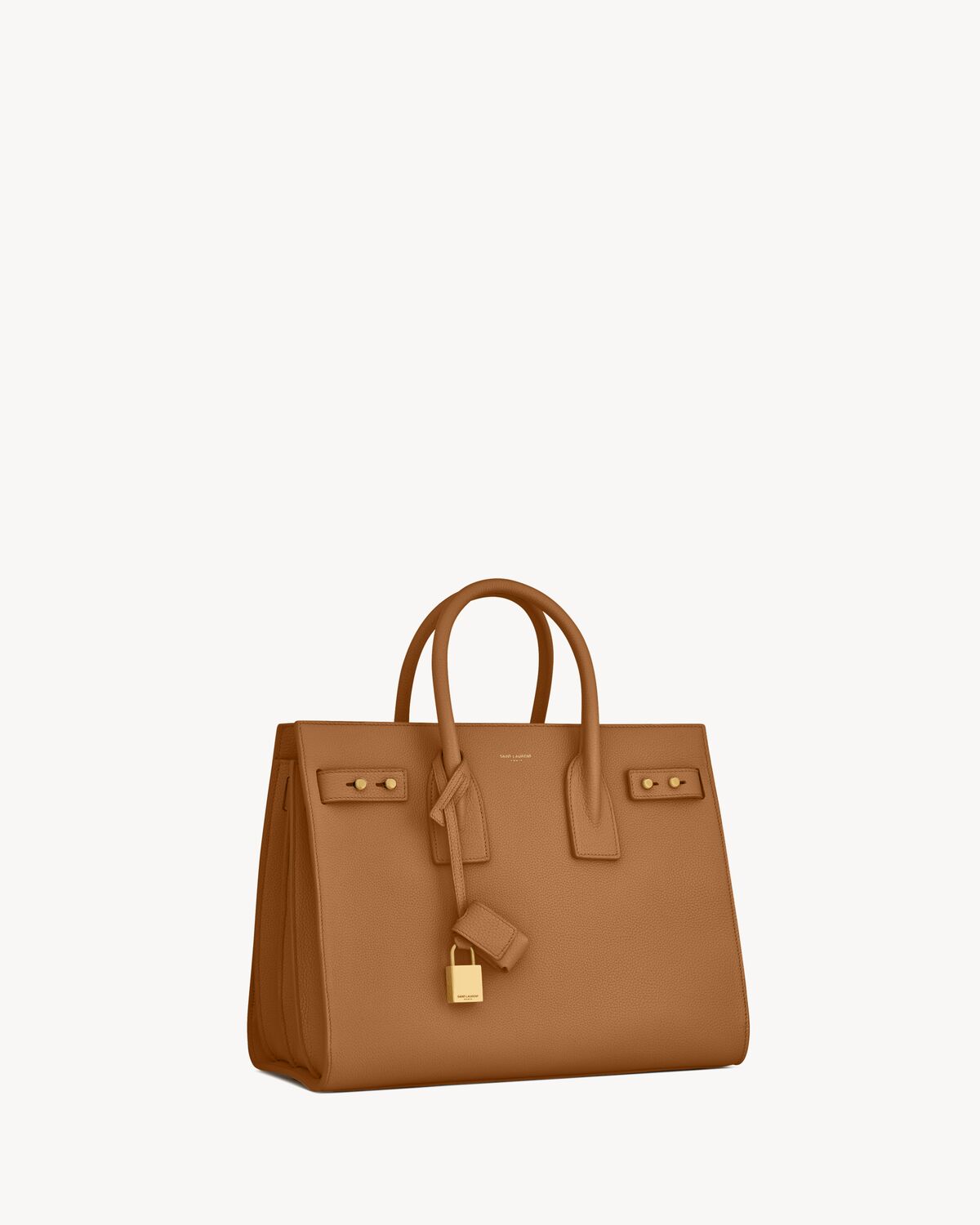 sac de jour in supple grained leather - small CINNAMON