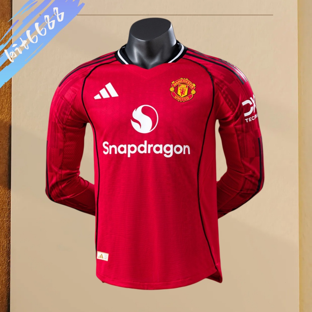 2025 2026 Manchester United home long sleeved jersey ( Player version)