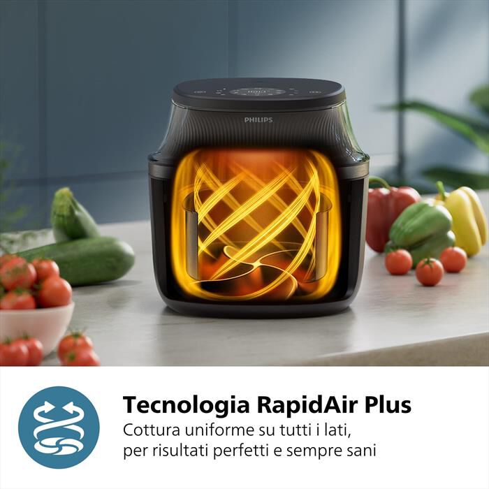 PHILIPS - Friggitrice ad aria AIRFRYER SERIE 3000 NA342/00-Nero