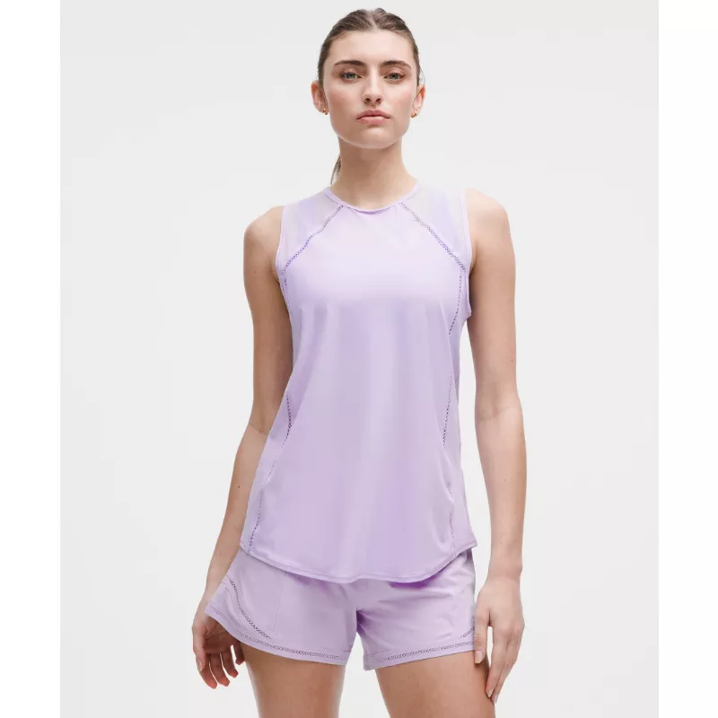 Sculpt Tank Top Lace Trim