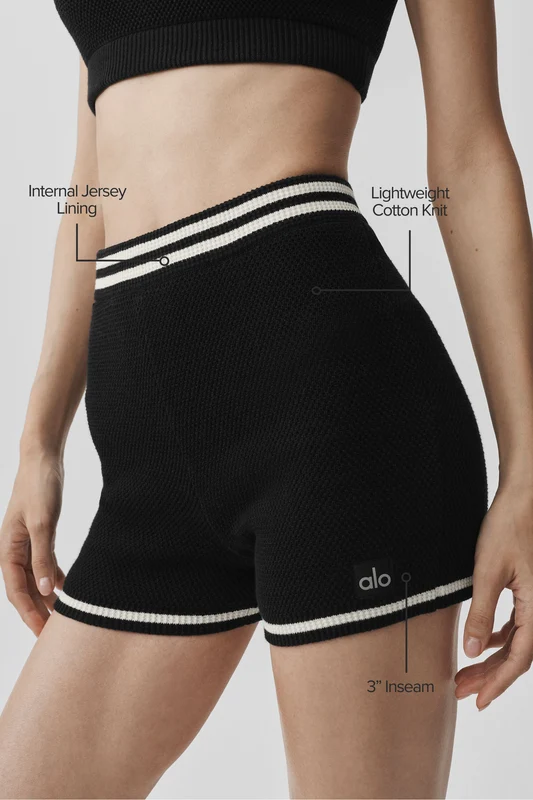Tennis Club Sweater Knit Hot Short