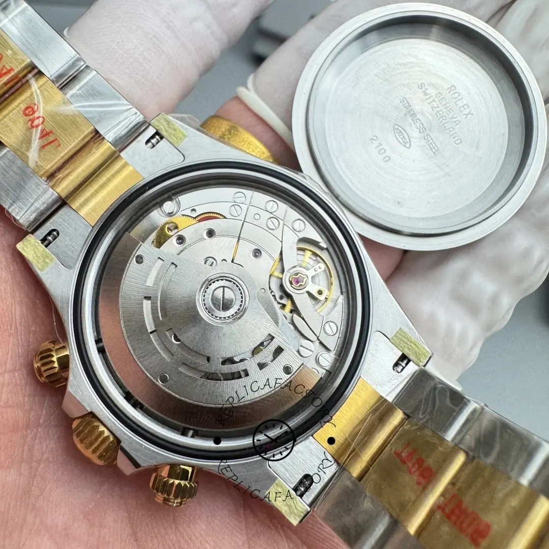 Rolex Daytona Cosmograph 116568BR Replica 40 Yellow Gold Black MOP Dial