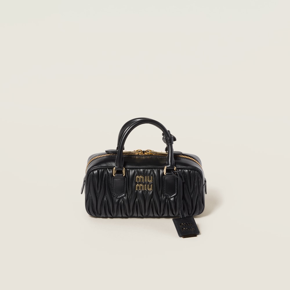 Arcadie matelassé nappa leather bag Black