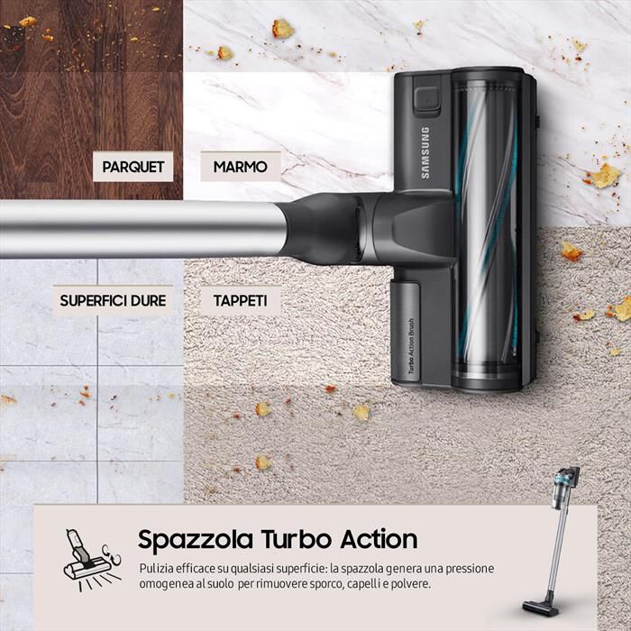 SAMSUNG - Scopa elettrica JET 75E PET VS20B75AGR1-TEAL MINT