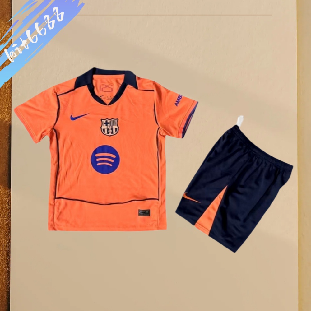 2025/2026 Barcelona Second Away Football Shirt (Kids Kit socks)