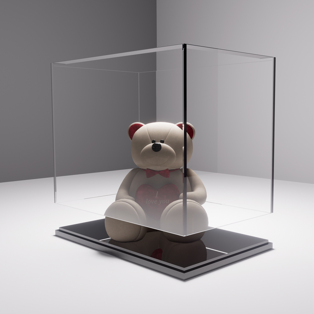 Acrylic Display Box with Detachable Base, Clear Organizer Case