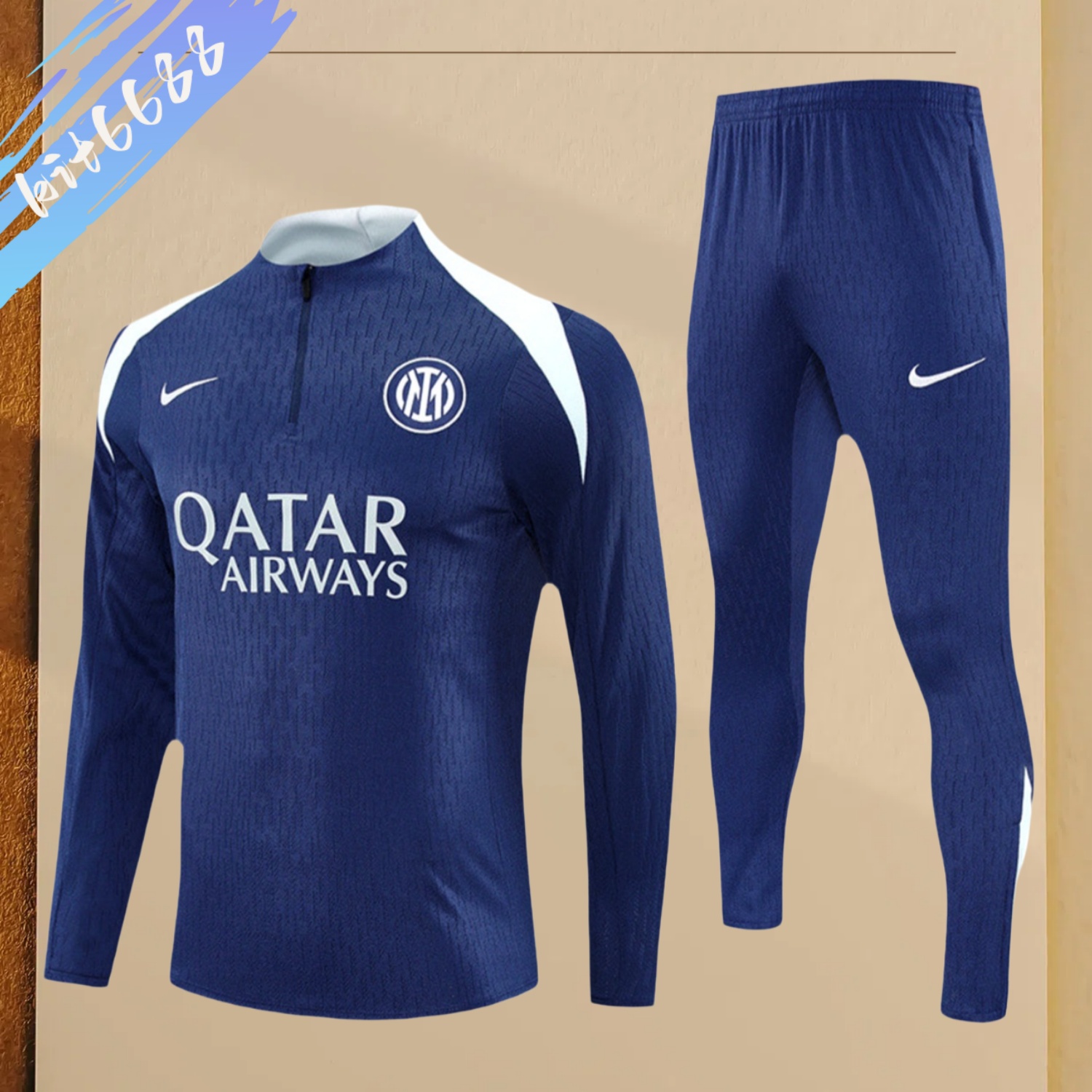 2025/2026 Inter Milan Blue Kids Full Zip Training Wear (Kids Kit)