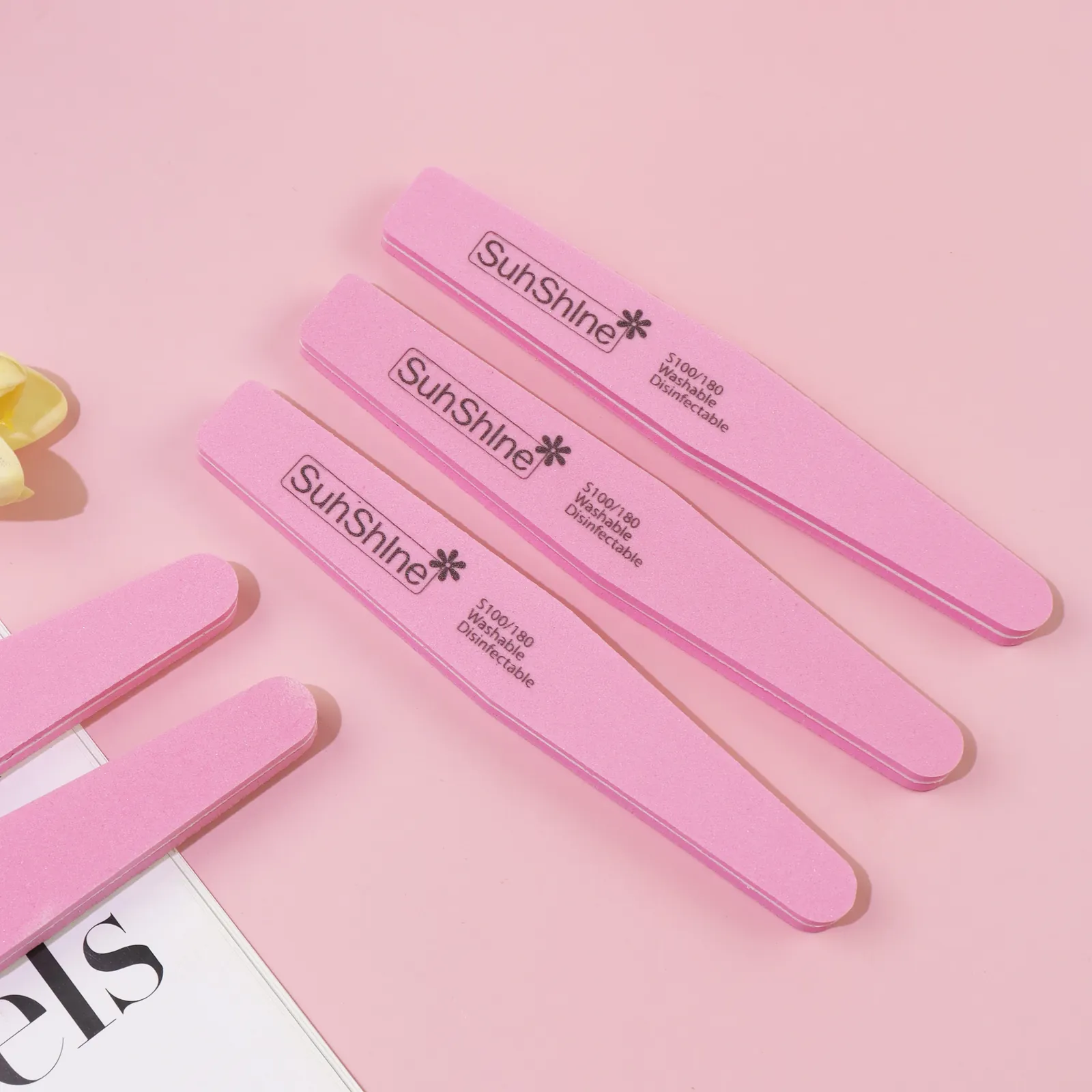 Pink Nail Files for Nail Care and Finishing